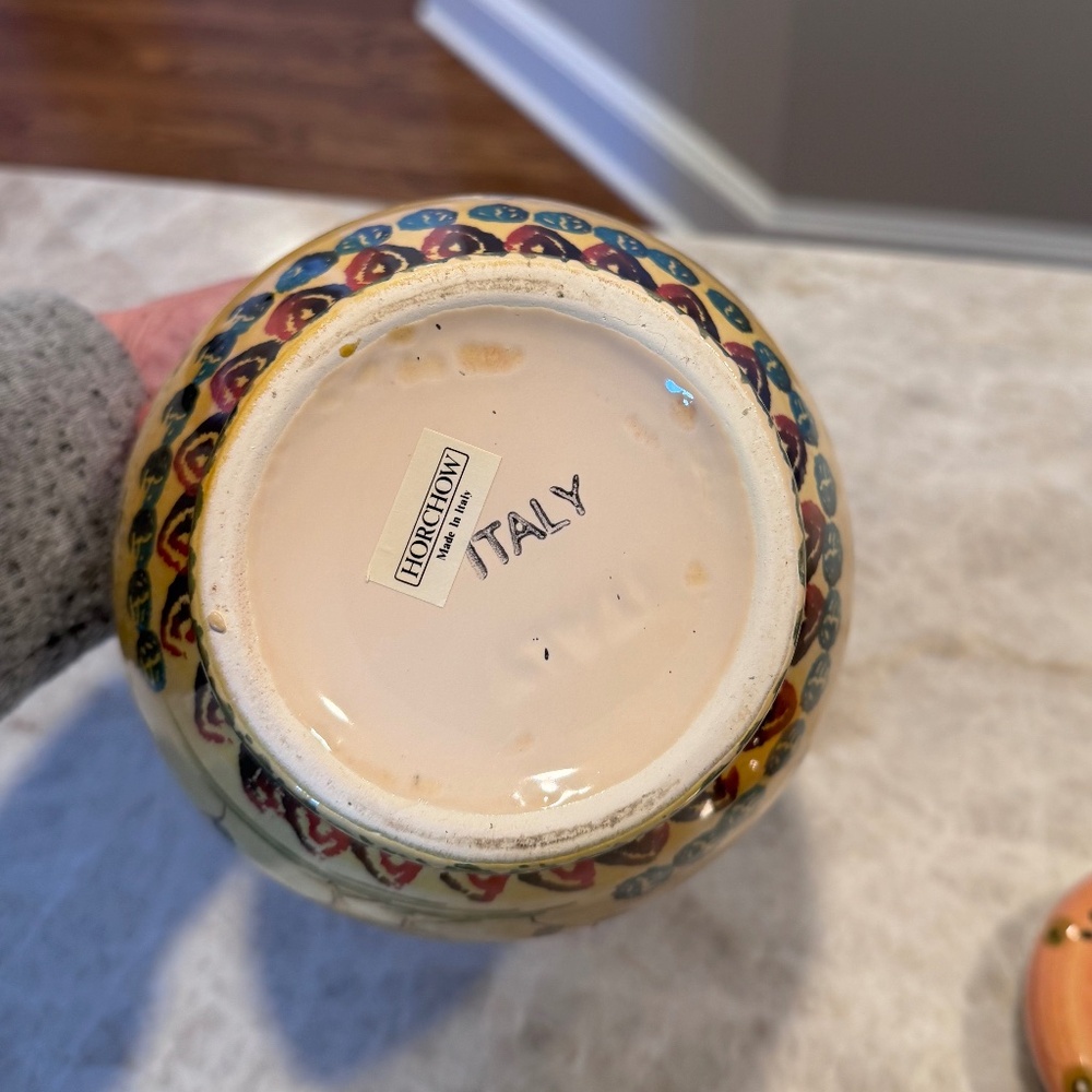 ⬇️💰⬇️Vintage Set of 3 Horchow Hand Painted Tuscan Rooster-inspired Canisters - Picture 14 of 16